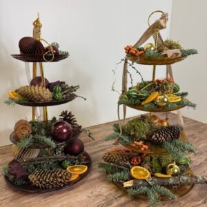 Opgemaakte Kerst-Etagère